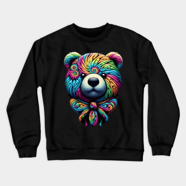 bear hippie Crewneck Sweatshirt by mmpower